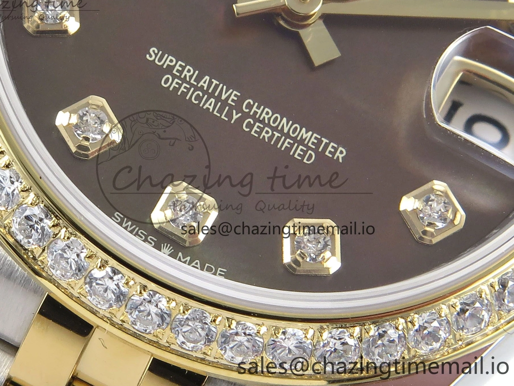 0515 DateJust 31 278383RBR ARF 1:1 Best Edition 904L Steel Brown Diamonds Dial Diamonds Bezel on SS YG Jubilee Bracelet ETA Snug 409
